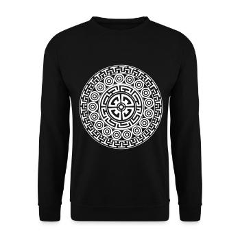 New Zealand Symbol Dance Maori Haka - Unisex Sweatshirt - black - Front - Alina (178cm) & Michal (187cm)