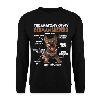 Propriétaire de berger allemand T Berger - Sweat-shirt Unisexe - noir - Devant - Alina (178cm) & Michal (187cm)