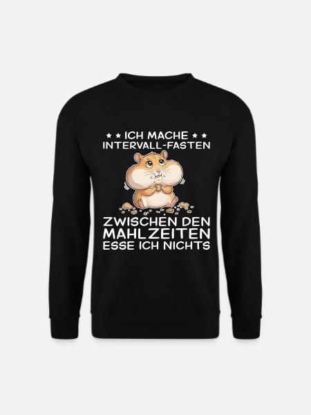 Funny hamster: intermittent fasting between snacks - Unisex Sweatshirt - black
