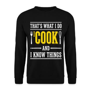 Chef Saying Typography Kitchen - Unisex Sweatshirt - black - Front - Alina (178cm) & Michal (187cm)