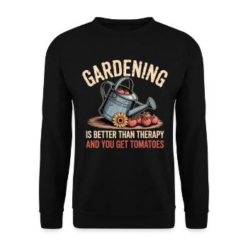 T-shirt Jardinier – Hobby Garden - Sweat-shirt Unisexe - noir - Devant - Alina (178cm) & Michal (187cm)