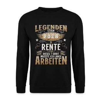 Pension 2026 Gift Man Retired Retirement Funny - Unisex Sweatshirt - black - Front - Alina (178cm) & Michal (187cm)