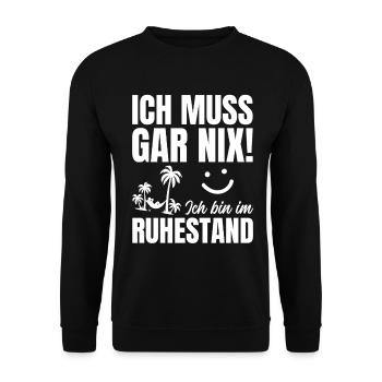 Retiree Gift Man Woman Retirement Funny - Unisex Sweatshirt - black - Front - Alina (178cm) & Michal (187cm)