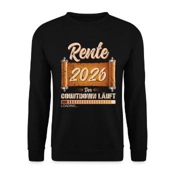 Pension 2026 Gift Man Pensioner Retirement Funny - Unisex Sweatshirt - black - Front - Alina (178cm) & Michal (187cm)