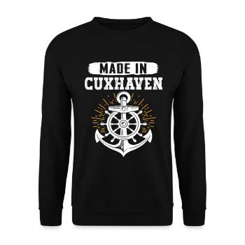 Cuxhavener MADE IN CUXHAVEN Lustiges - Unisex Pullover - Schwarz - Vorne - Alina (178cm) & Michal (187cm)