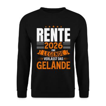 Retrait de pensionnaire 2026 Gift Man Retraite Drôle - Sweat-shirt Unisexe - noir - Devant - Alina (178cm) & Michal (187cm)