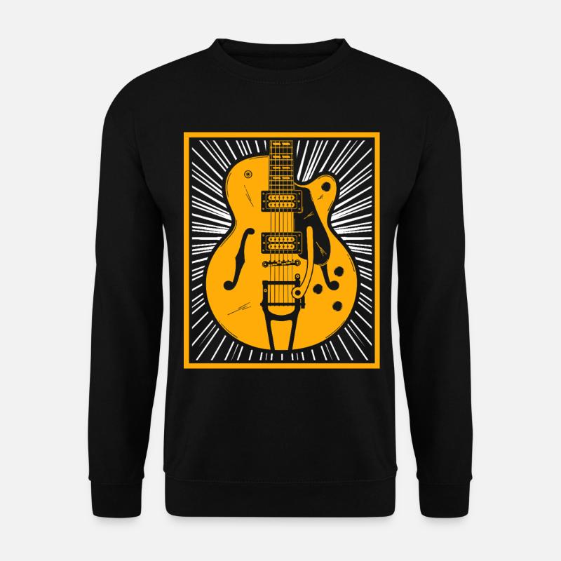 Retro gitarrsilhuett - Unisextröja - svart