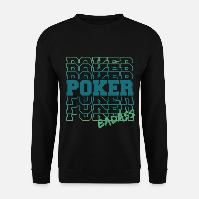 Badass Poker Gradient Typo - Unisex Sweatshirt - black