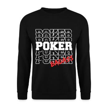 Poker Badass BLC - Unisex Pullover - Schwarz - Vorne - Alina (178cm) & Michal (187cm)