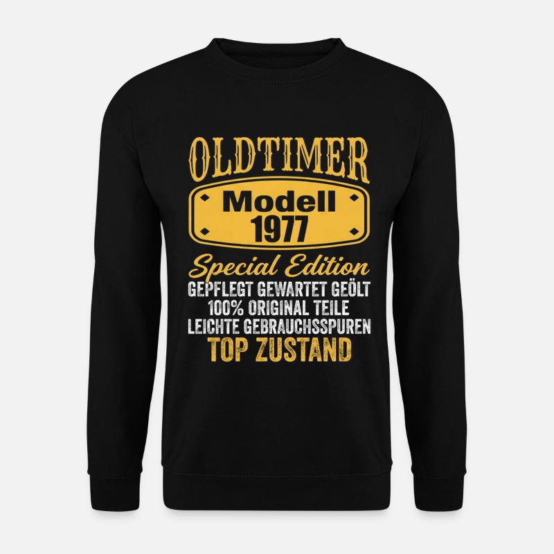49. Geburtstag Oldtimer Modell 1977 - Unisex Pullover - Schwarz