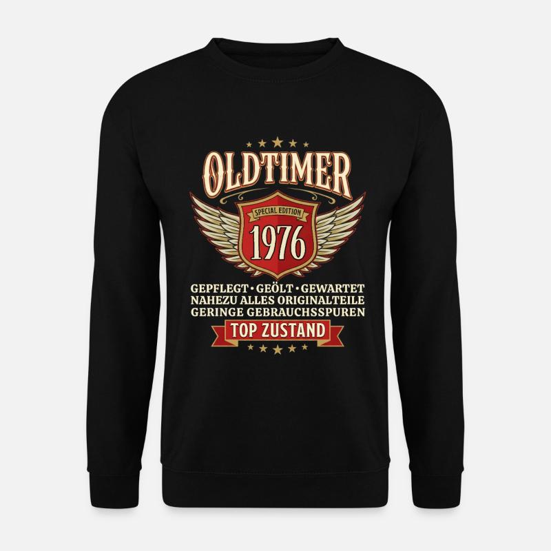 Oldtimer 1976 - 50. Geburtstag Geschenk - Unisex Pullover - Schwarz