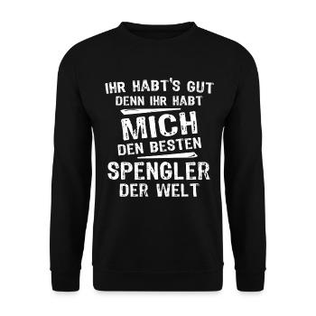 Spengler - Unisex Pullover - Schwarz - Vorne - Alina (178cm) & Michal (187cm)