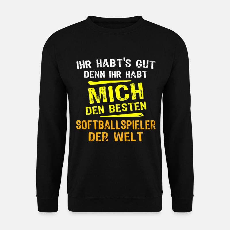 Softballspieler Geschenk - Unisex Pullover - Schwarz