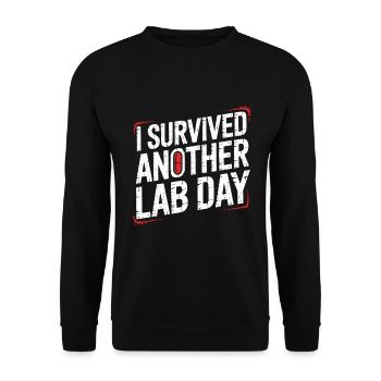 Pharmacist Student I Survived Another Medicine - Unisex Sweatshirt - black - Front - Alina (178cm) & Michal (187cm)