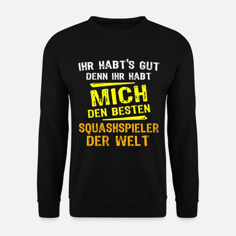 Squashspieler Geschenk - Unisex Pullover - Schwarz