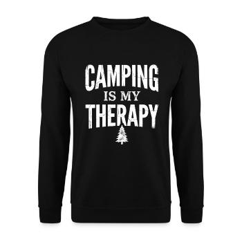 Offre de thérapie camping pour campeurs en plein air - Sweat-shirt Unisexe - noir - Devant - Alina (178cm) & Michal (187cm)