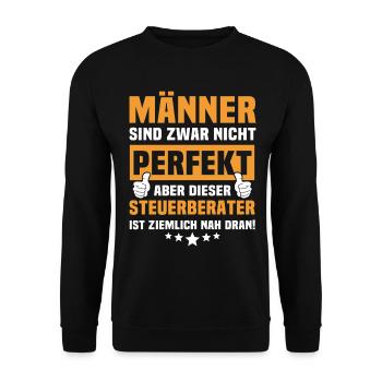 Expressions amusantes du conseiller fiscal - Sweat-shirt Unisexe - noir - Devant - Alina (178cm) & Michal (187cm)