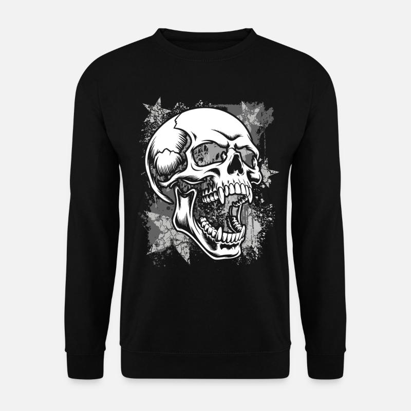 Grunge Skull Paint Splash - Unisex Sweatshirt - black