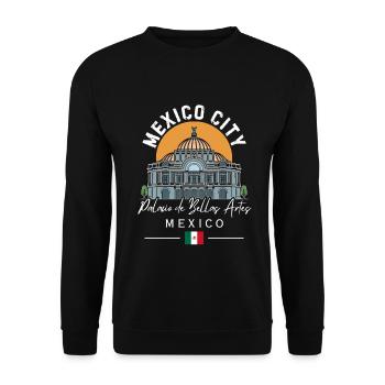 Palacio Bellas Artes Sunfin - Sweat-shirt Unisexe - noir - Devant - Alina (178cm) & Michal (187cm)