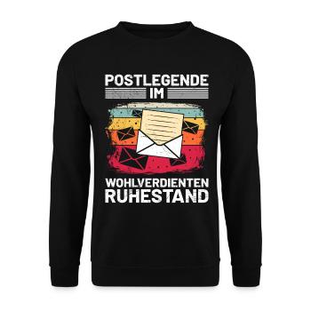 Postman POSTAL LEGEND IN WELL-DESERVED - Unisex Sweatshirt - black - Front - Alina (178cm) & Michal (187cm)