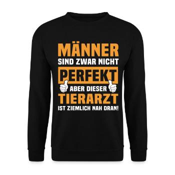 Funny Vet Sayings - Unisex Sweatshirt - black - Front - Alina (178cm) & Michal (187cm)