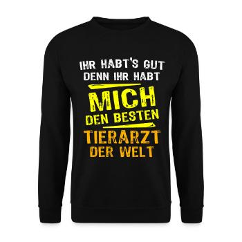 Vet Gift - Unisex Sweatshirt - black - Front - Alina (178cm) & Michal (187cm)
