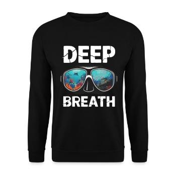 Diving goggles underwater world - Unisex Sweatshirt - black - Front - Alina (178cm) & Michal (187cm)
