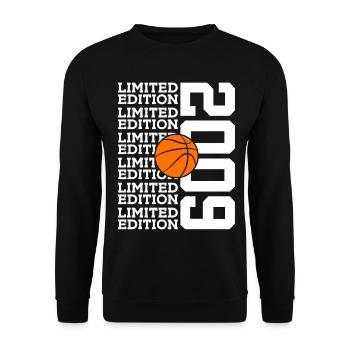 LIMITED EDITION 2009 BASKETBALL 17TH BIRTHDAY - Unisex Sweatshirt - black - Front - Alina (178cm) & Michal (187cm)
