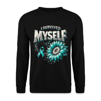 Désintoxication Abstinence Accro Je me suis survécu à moi-même - Sweat-shirt Unisexe - noir - Devant - Alina (178cm) & Michal (187cm)