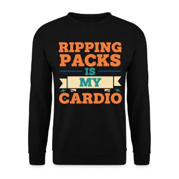 Ripping Packs est mon collectionneur de cartes à collectionner cardio - Sweat-shirt Unisexe - noir - Devant - Alina (178cm) & Michal (187cm)