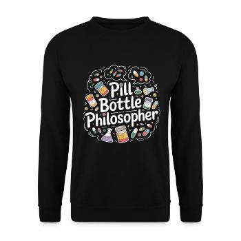 Pharmacist Student I Speak Fluent Pharmaceutical - Unisex Pullover - Schwarz - Vorne - Alina (178cm) & Michal (187cm)