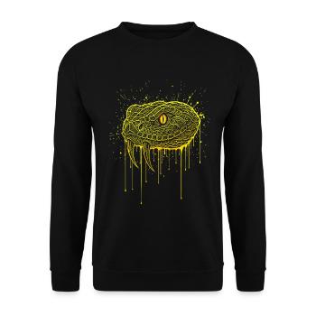 Tête de serpent serpent de vipère dorée - Sweat-shirt Unisexe - noir - Devant - Alina (178cm) & Michal (187cm)