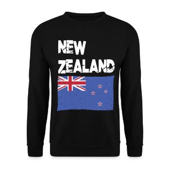 NZ New Zealander New Zealand Flag Of New Zealand - Unisex Sweatshirt - black - Front - Alina (178cm) & Michal (187cm)