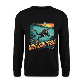 La flottabilité de plongeur en plongée sous-marine vous trahit - Sweat-shirt Unisexe - noir - Devant - Alina (178cm) & Michal (187cm)