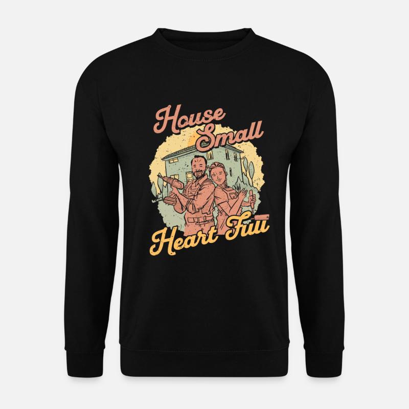 Tiny House Small Heart Full - Unisex Sweatshirt - black