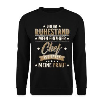 Pension Gift Man Pensioner Retirement 2026 Funny - Unisex Sweatshirt - black - Front - Alina (178cm) & Michal (187cm)