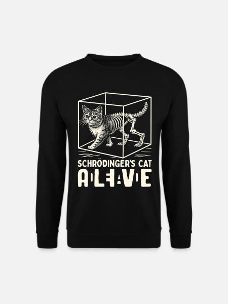 Schrödinger's Cat Dead And Alive - Unisex Sweatshirt - black