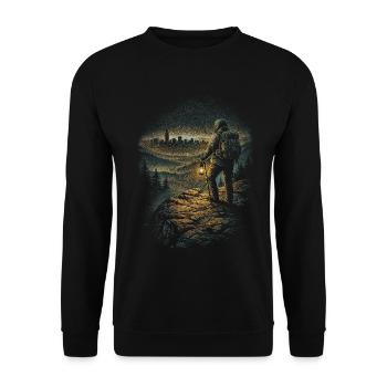 Prepper Survivalists - Unisex Sweatshirt - black - Front - Alina (178cm) & Michal (187cm)