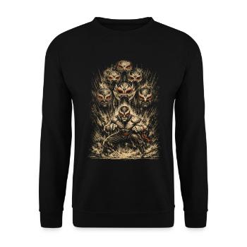 Lucha Libre Luchador - Unisex Pullover - Schwarz - Vorne - Alina (178cm) & Michal (187cm)