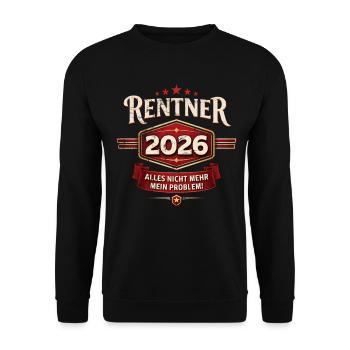 Pension de pensionnaire de l’homme à cadeaux de retraite 2026 Drôle - Sweat-shirt Unisexe - noir - Devant - Alina (178cm) & Michal (187cm)