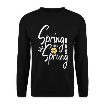 Der Frühling hat Heidnische Frühlings-Tagundnachtgleiche begonnen - Unisex Pullover - Schwarz - Vorne - Alina (178cm) & Michal (187cm)