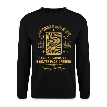Shiny Cardboard Happy Trading Cards Booster Pack - Unisex Pullover - Schwarz - Vorne - Alina (178cm) & Michal (187cm)
