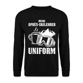 Skiing MY APRÈS SKI INSTRUCTOR UNIFORM FUNNY - Unisex Sweatshirt - black - Front - Alina (178cm) & Michal (187cm)