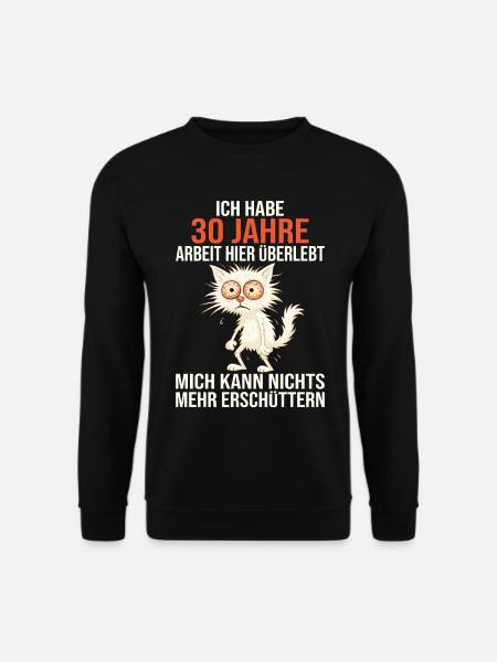 30 Jähriges Firmenjubiläum Dienstjubiläum Arbeit - Unisex Pullover - Schwarz