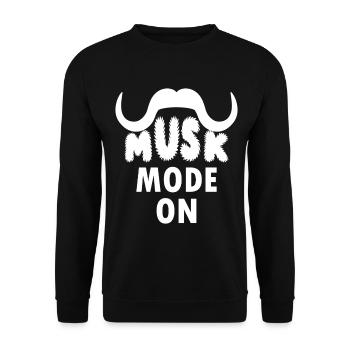 FOTOGRAFIE MOSCHUSOCHSEN - Unisex Pullover - Schwarz - Vorne - Alina (178cm) & Michal (187cm)