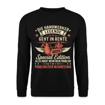 Légende bricoleur en cadeau de retraite - Sweat-shirt Unisexe - noir - Devant - Alina (178cm) & Michal (187cm)