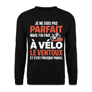 j ai fais le ventoux à vélo cadeau velo cycliste - Sweat-shirt Unisexe - noir - Devant - Alina (178cm) & Michal (187cm)