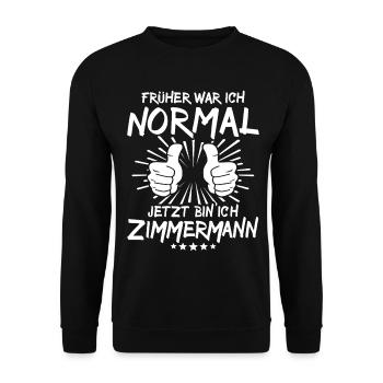 Charpentier - Sweat-shirt Unisexe - noir - Devant - Alina (178cm) & Michal (187cm)