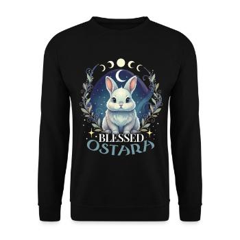 Joyeuses Pâques Ostara Rabbit - Sweat-shirt Unisexe - noir - Devant - Alina (178cm) & Michal (187cm)