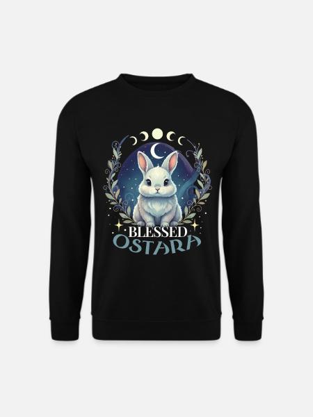 Happy Easter Ostara Rabbit - Unisex Sweatshirt - black